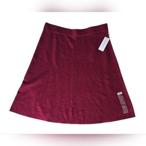 NWT Liz Claiborne A-line knit skirt size XL in burgundy passion  